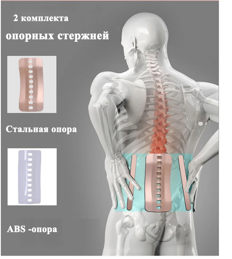 Ортопедические турмалиновые Самонагревающиеся магнитные стальные пластины пояс для поддержки талии для мужчин и женщин Поясничный пояс для поддержки спины для спорта