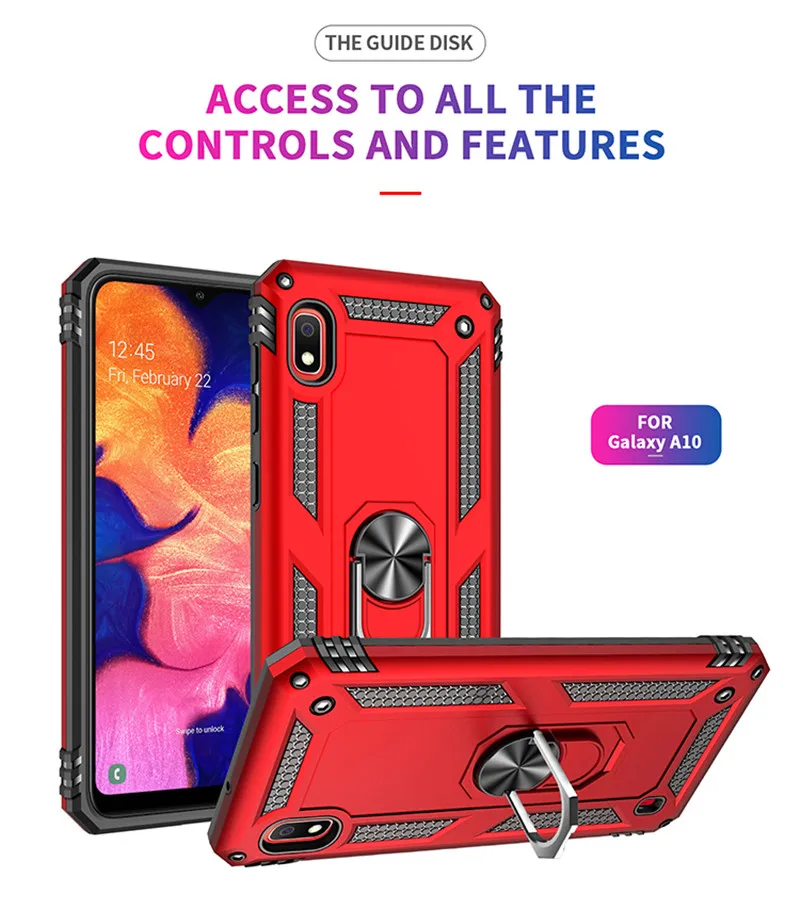 

For Samsung Galaxy A10 Case A10 S Magnet Car Ring Stand Holder Cover for Samsung A10 SM-A105F/DS A10S SM-A105F/DS Coque funda