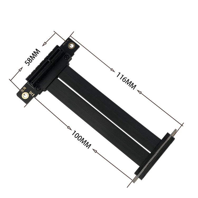 Pcie x4 cabo de riser duplo 90