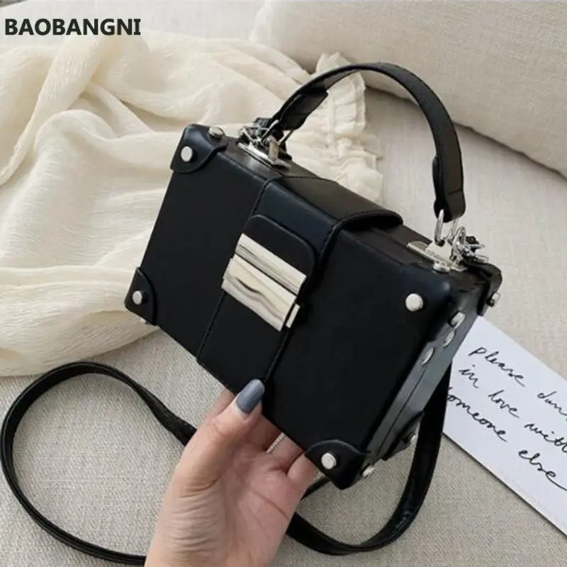

New Portable Box Bag Korean Unique Design Handbag Wild Crossbody Shoulder Bag Slung Small Women Messenger Square Bag