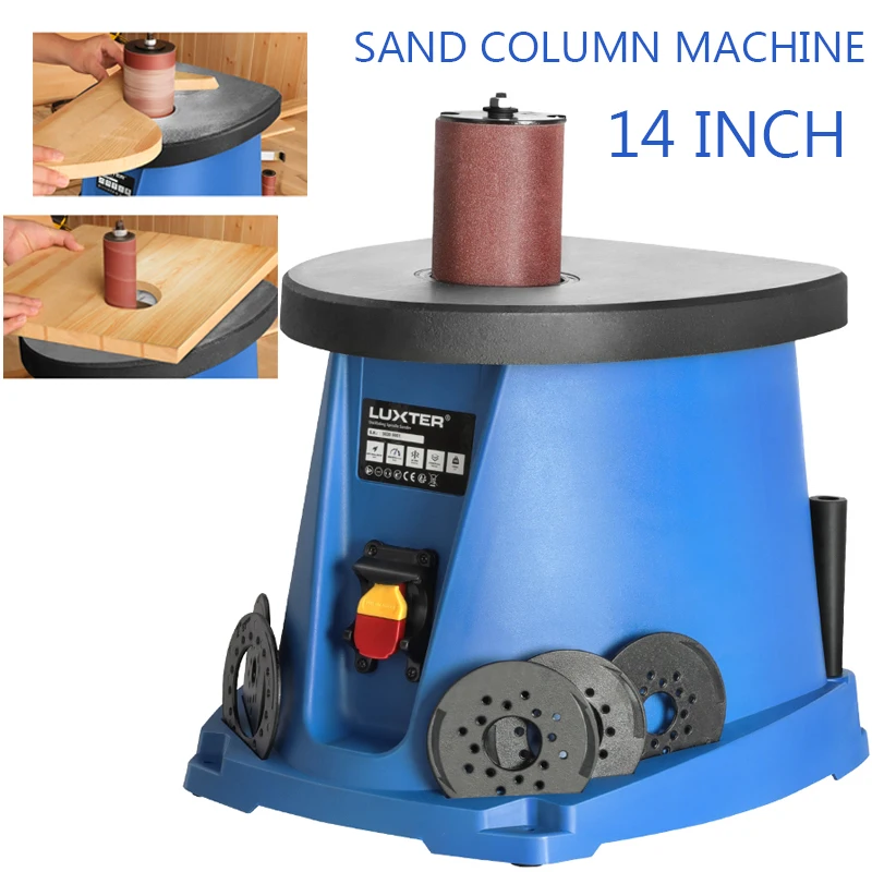 14 Inch Desktop Sand Column Machine 220V Woodworking Shaft Sand Stick Machine Belt Furniture Grinding Tools Polisher 2000RPM