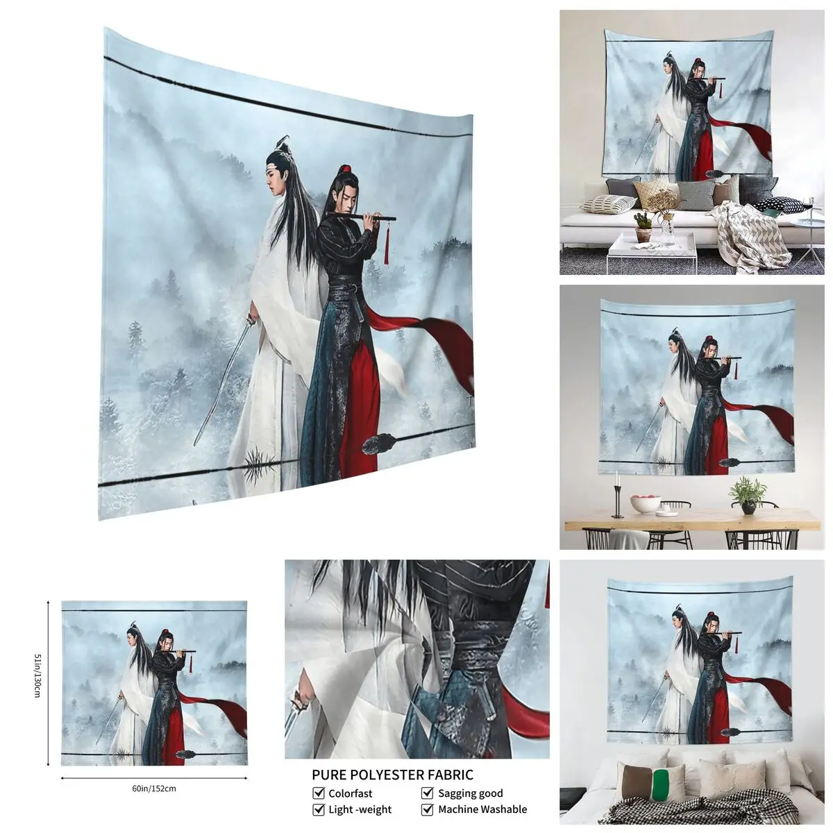 

THE UNTAMEDS 2019 Tapestry Vintage Tapestries Print Novelty The Untamed murals