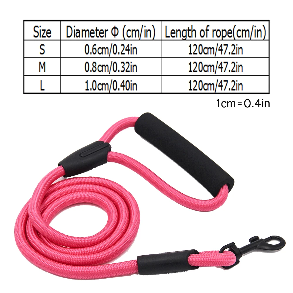7 Colors 3 Sizes Dog Leash Running Walk Train For Large Small Cat Pets Leashes Dogs Rope Nylon Tenacity | Дом и сад