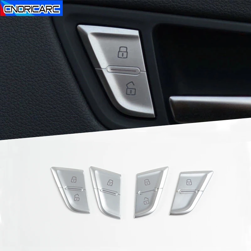 

Car Accessories Door Unlock Switch Buttons Cover Trim Decoration For Audi A4 B8 Q5 2010-2017 Auto Styling