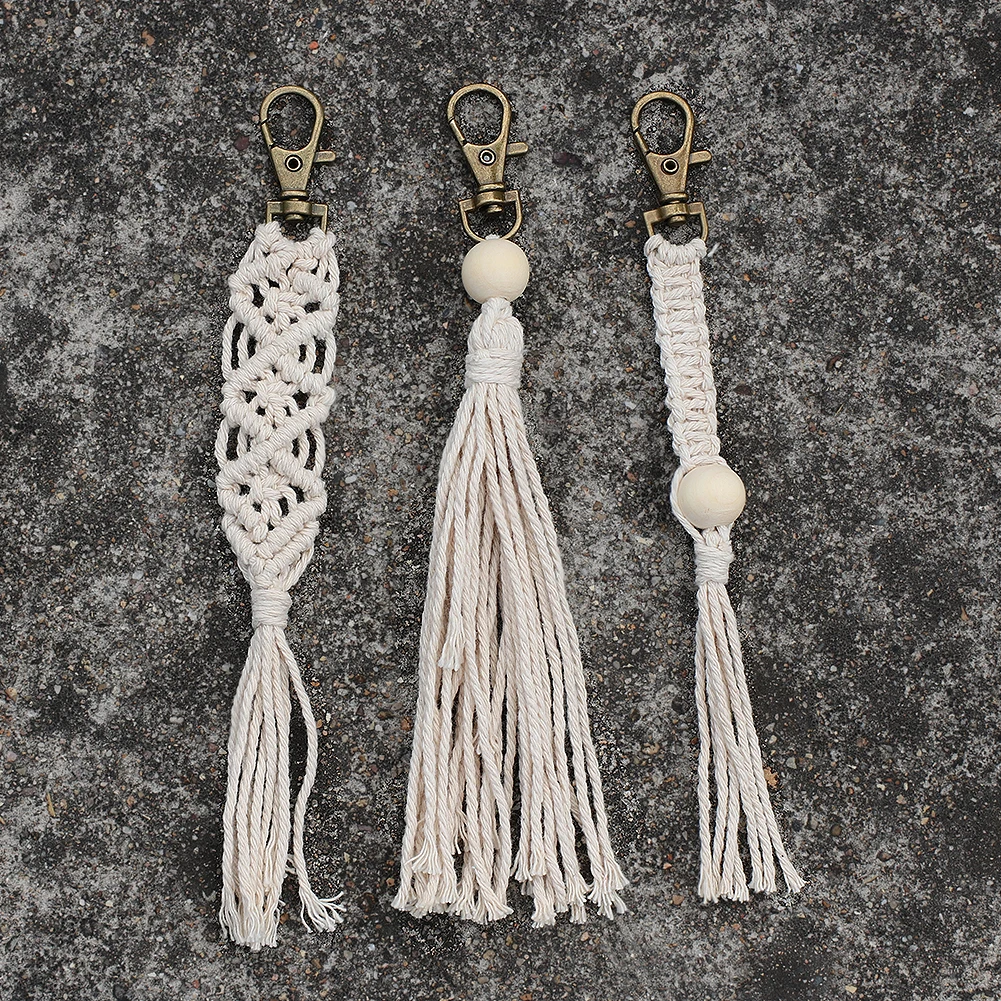 Artilady Гавайские брелоки с кисточками для женщин Boho key Holder Брелок макраме сумка Шарм ювелирные изделия подарок для друзей Прямая поставка