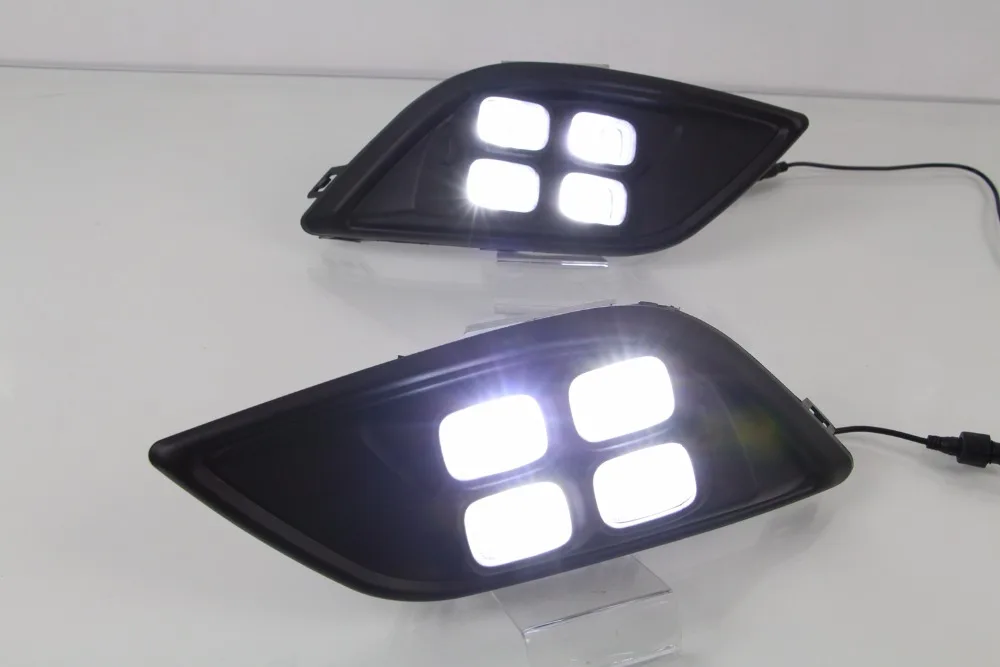 

Eosuns Led Drl Daytime Running Light for Chevrolet Sail 3 2014-2017 with Yellow Turn Signal and Wireless Control