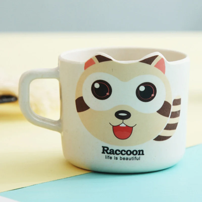 5 шт./компл. детская посуда для тренировок Детская милая кормления енота с чашей