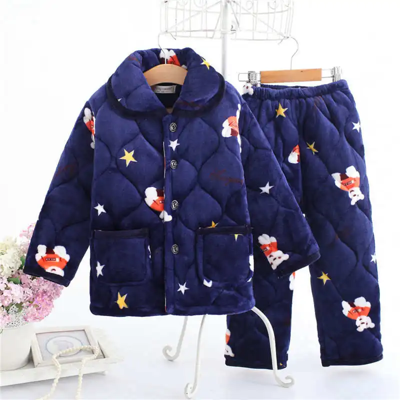 6161 pajama sets Pijama infantil; детская одежда; зимние пижамные комплекты; утепленная Пижама; комплект; детские пижамы; детская фланелевая одежда для сна; пижамы для младенцев - Цвет: 6161 pajama sets