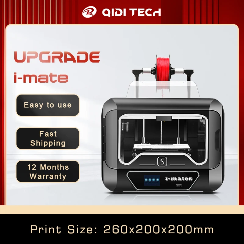 3D принтер QIDI TECH i MATES большой размер сборки 260*200*200 мм полностью закрытый корпус