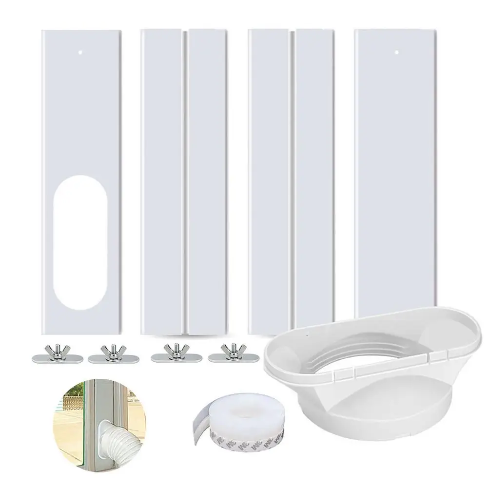 

Air Conditioner Window Seal Kit Adjustable Length 43-140cm Sealing Plate Air Lock For AC Un Mobile Air Conditioner Accessories
