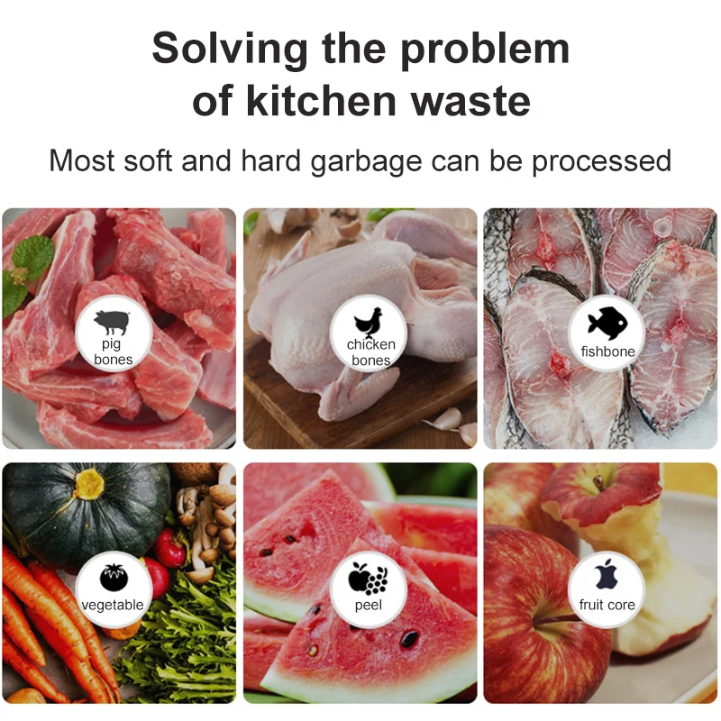 ADALI измельчитель пищевых отхо отходов 380 Вт воздушный выключатель 1400 мл большая