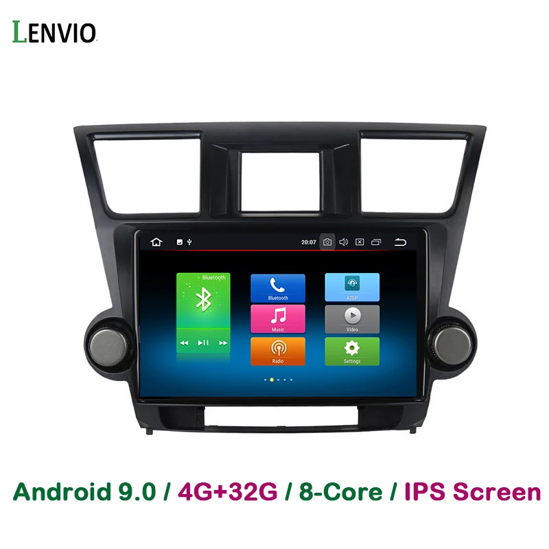 Lenvio 4 Гб ОЗУ 32 ПЗУ Восьмиядерный Android 9 0 автомобильный DVD GPS Мультимедиа для Toyota