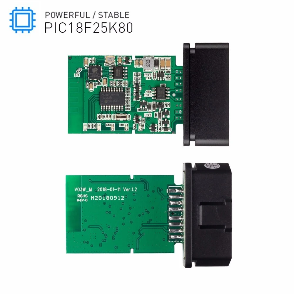 ELM327 V1.5 Wifi/BT с PIC18F25K80 на Android/IOS OBDII сканер Wifi Bluetooth совместимый автомобильный OBD2