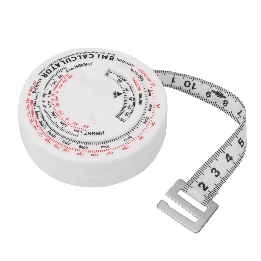 

Measuring Tool Retractable Tape Tape Measures Tools for Diet Weight Loss 150cm BMI Body Mass Index Measure Calculator