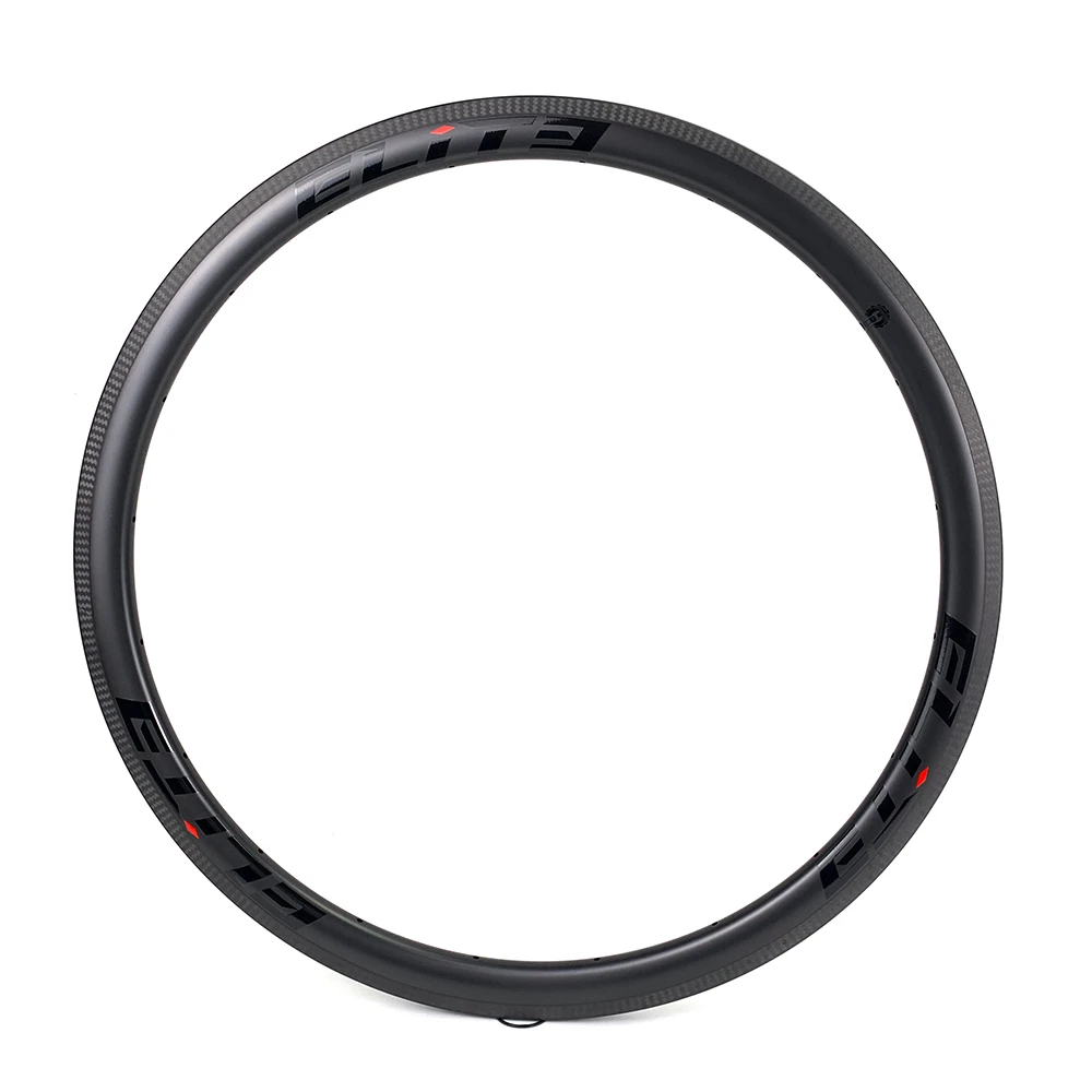 ELITEWHEELS 700c углеродный обод 38 мм UD матовая отделка 3K Twill тормозная поверхность 25 или