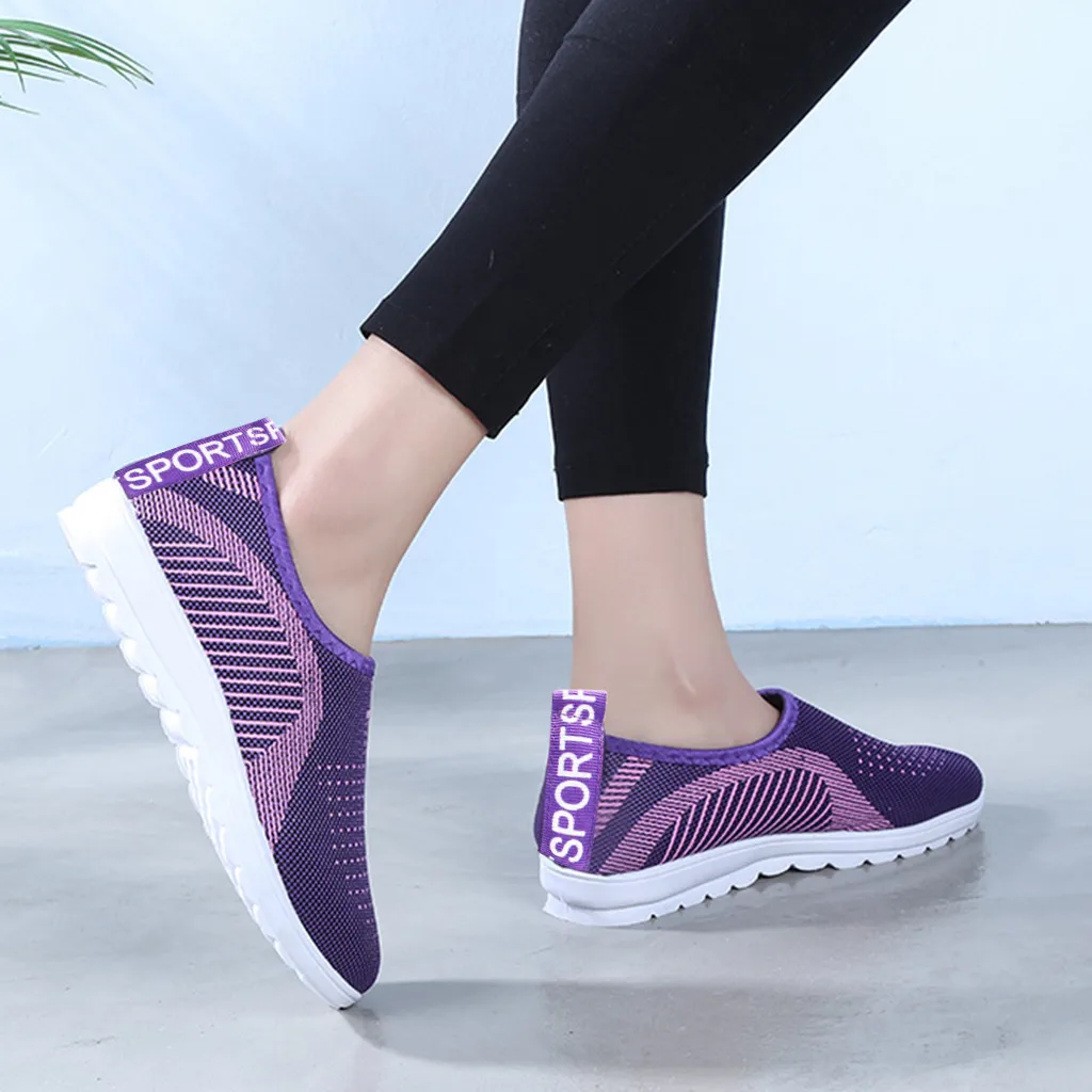 Кроссовки женская обувь на плоской подошве из сетчатого материала повседневные