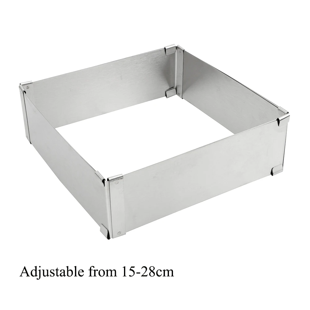 Adjustable Mousse Ring 3D Round & Square Cake Mold Stainless Steel Baking Mould Kitchen Dessert Accessories Decorating Tool | Дом и сад