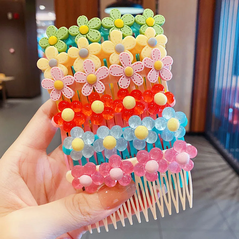 

3pcs/Set New Girls Cute Cartoon Flower Animal Hair Comb Children Lovely Hair Decorate Hairpin Hair Clip Fashion Hair Accessories