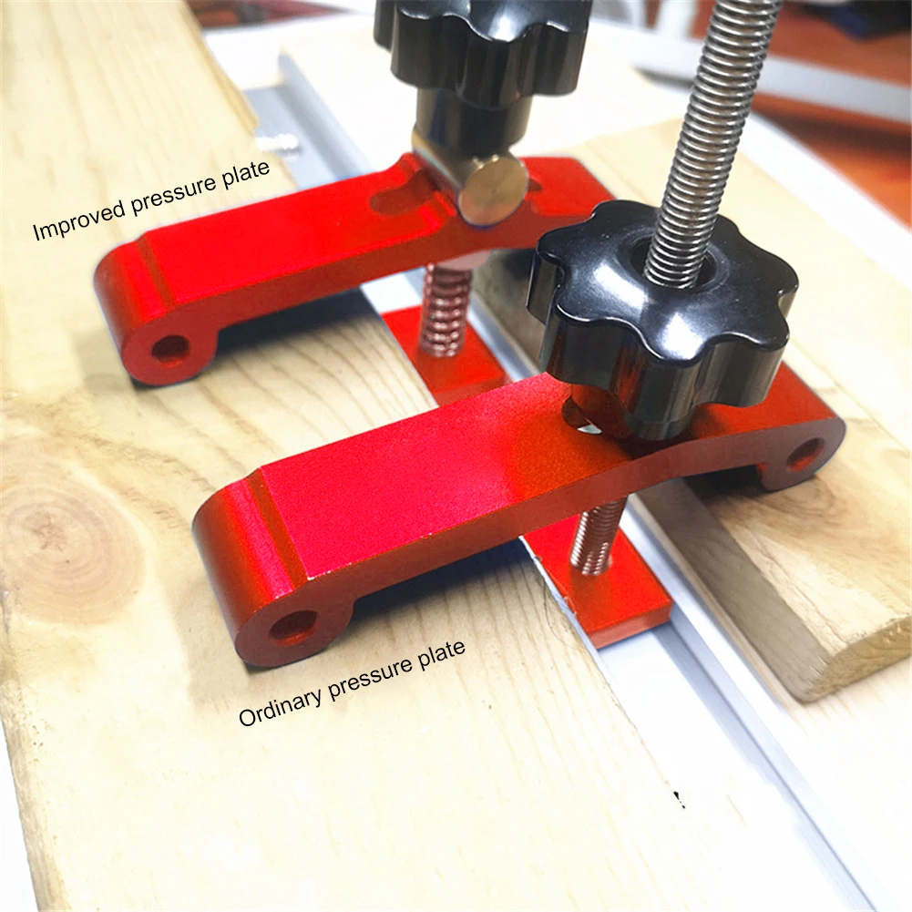 

1 Set Universal Clamping Blocks Platen Miter Track Clamping Blocks M8 Screw Woodworking Joint Quick Acting Hold Down Clamp Set