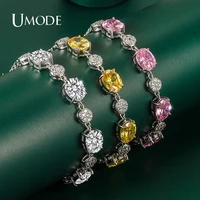 umode multicolor cz bracelets for women femme fashion tennis bracelet bangles wedding jewelry girls christmas gifts ub0245