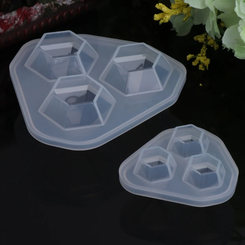 Silicone Mold Diamond Shaped Jewelry DIY Cake Decoration Dessert Handmade Tools |