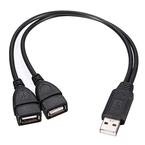 USB 2 0 A папа двойной женский Y разветвитель для передачи данных концентратор шнур
