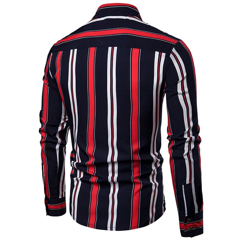 Повседневные однобортные мужские рубашки с длинным рукавом оптовая продажа