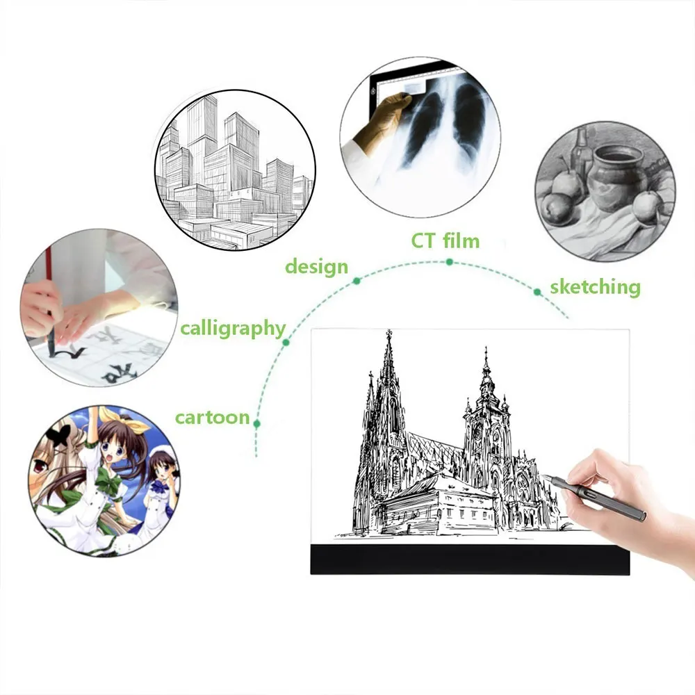 СВЕТОДИОДНЫЙ цифровой планшет для рисования A4/A5 графический светодиодный