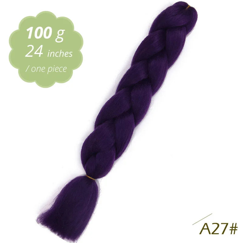 A27 AISI BEAUTY Crochet Braids Synthetic Hair Jumbo Braiding Hair 100g/Pack Pink Grey Twists Braids Hair Extensions - Цвет: A27