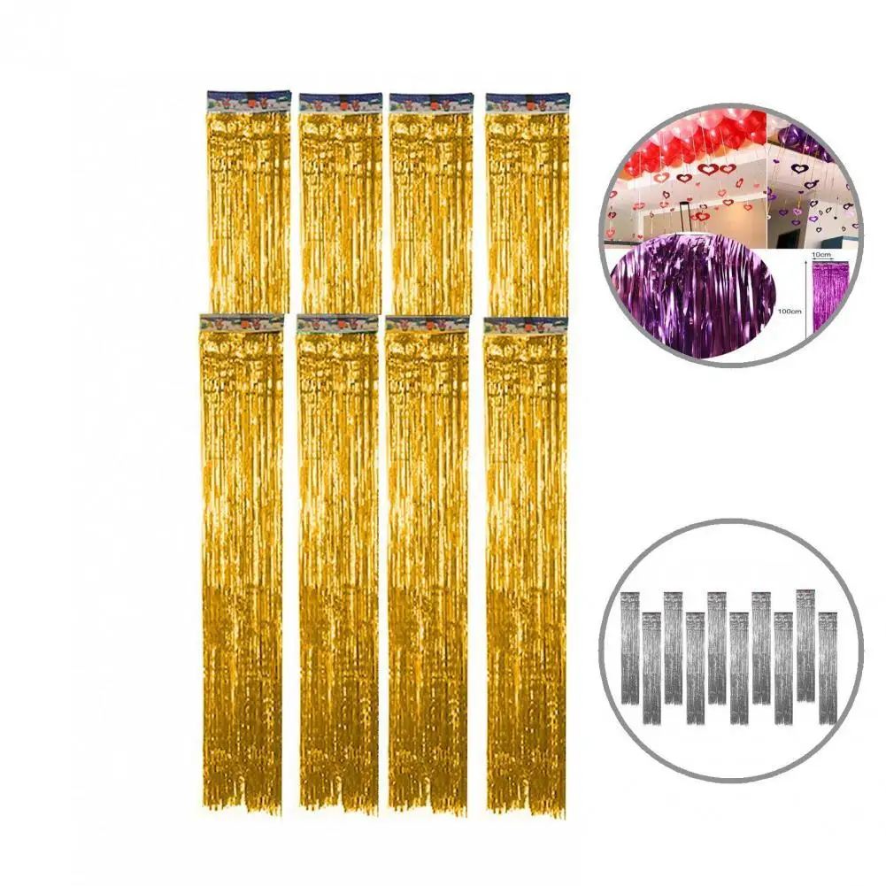 

Надежная занавеска из фольги для свадьбы, дня рождения, 10 шт./компл.