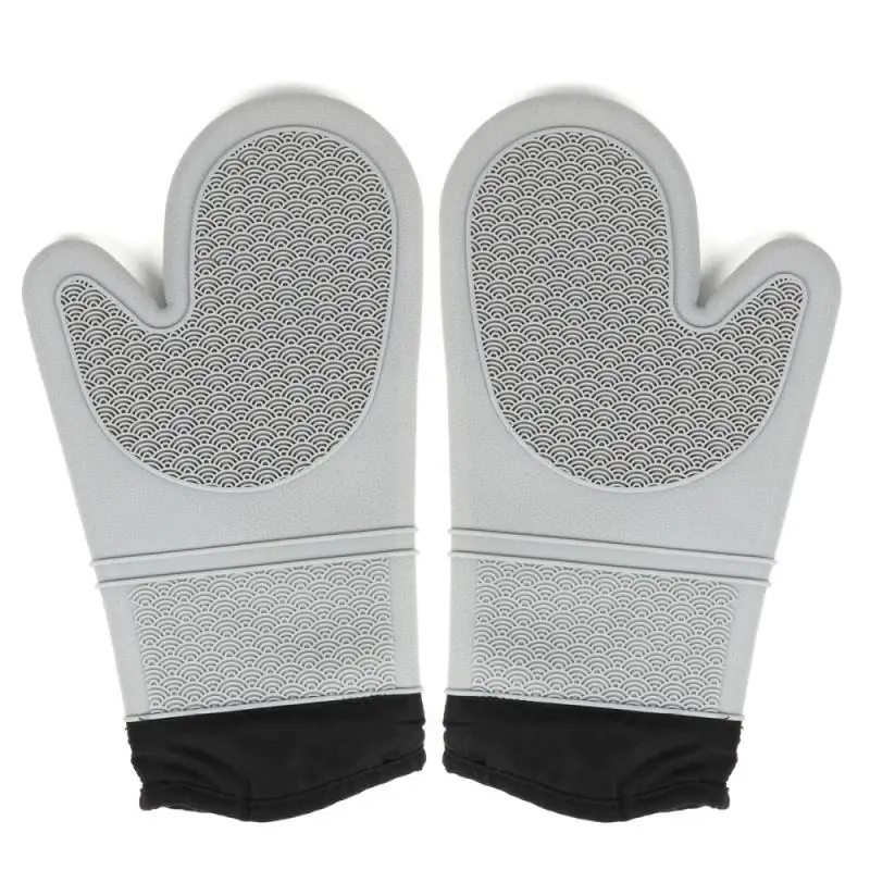 

1Pc Thickened Silicone Anti-scalding Oven Gloves Mitts Kitchen Silicone Gloves Tray Dish Bowl Holder Baking Insulation Non-Slip