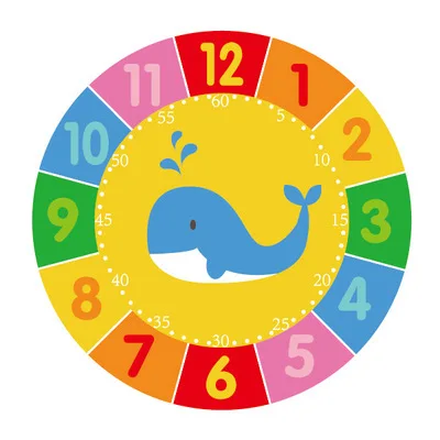 Деревянные часы Монтессори для детей Мультяшные игрушки познания с минутой И