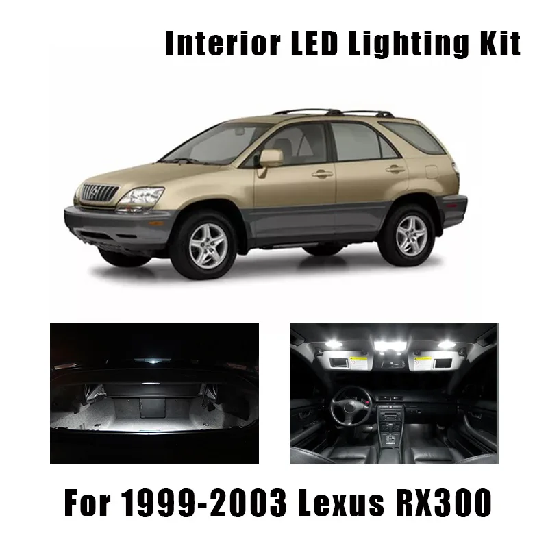 9 шт. лампочки для внутреннего освесветильник багажника Lexus RX300 1999 2001 2002