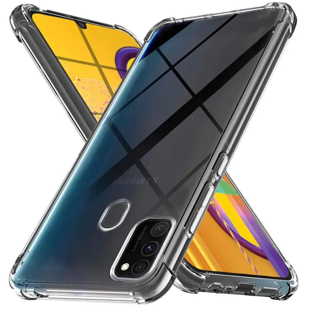 Прозрачный силиконовый чехол для samsung Galaxy M30s Reiforced Conrer бампер M30 защитный телефона