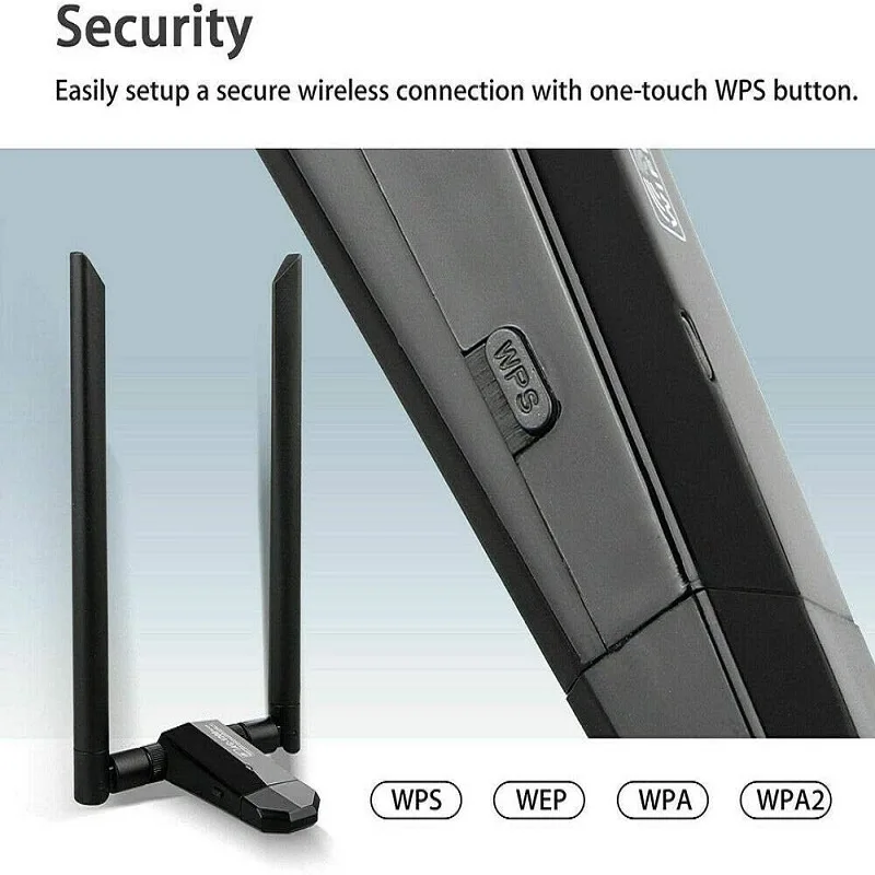 

New 2.4G / 5G WiFi USB 3.0 Adapter With Base Wireless AC 1200Mbps RTL8812AU Dual High Gain Antennas Network Card For Windows