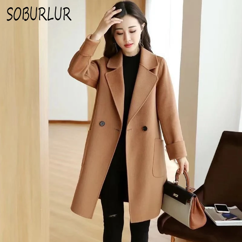 Женское шерстяное пальто средней длины - купить по выгодной цене |