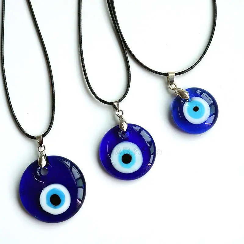 

30/35mm Evil Blue Eye Pendants Necklace For Women Men Glass Evil Turkey Eyes Lucky Necklace Choker Jewelry Accessories