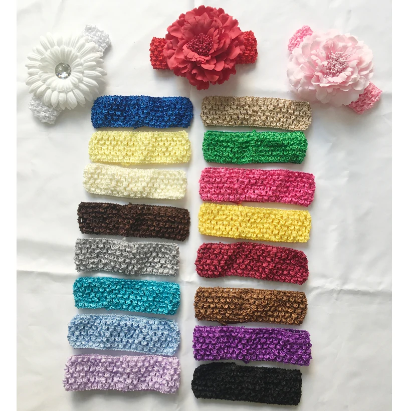 Вязаные крючком повязки на голову 2 75 дюйма Стрейчевые для волос вязаные