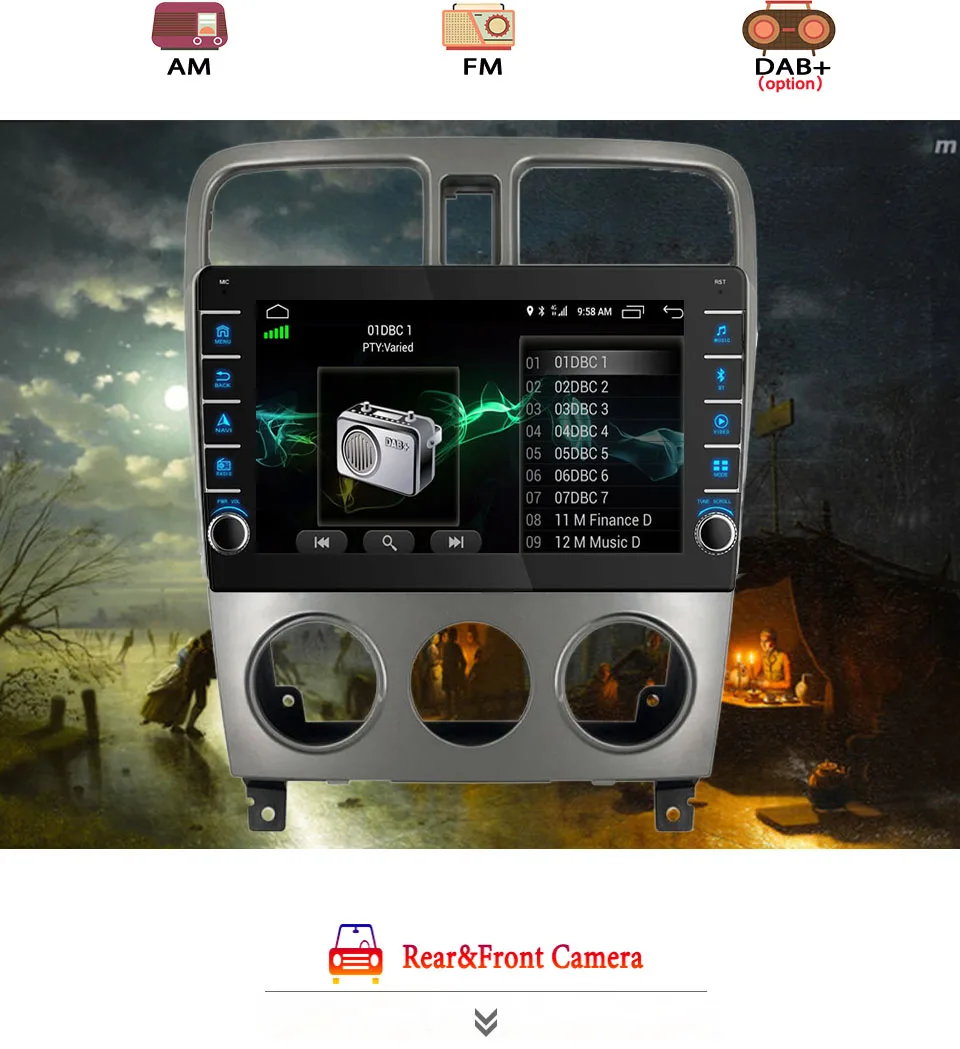 Мультимедийный плеер автомобильного радио Android 11.0 для Subaru Forester SG 2002 2003 2004 2005 2006 2007 2008 Навигация GPS DVD Головное устройство.