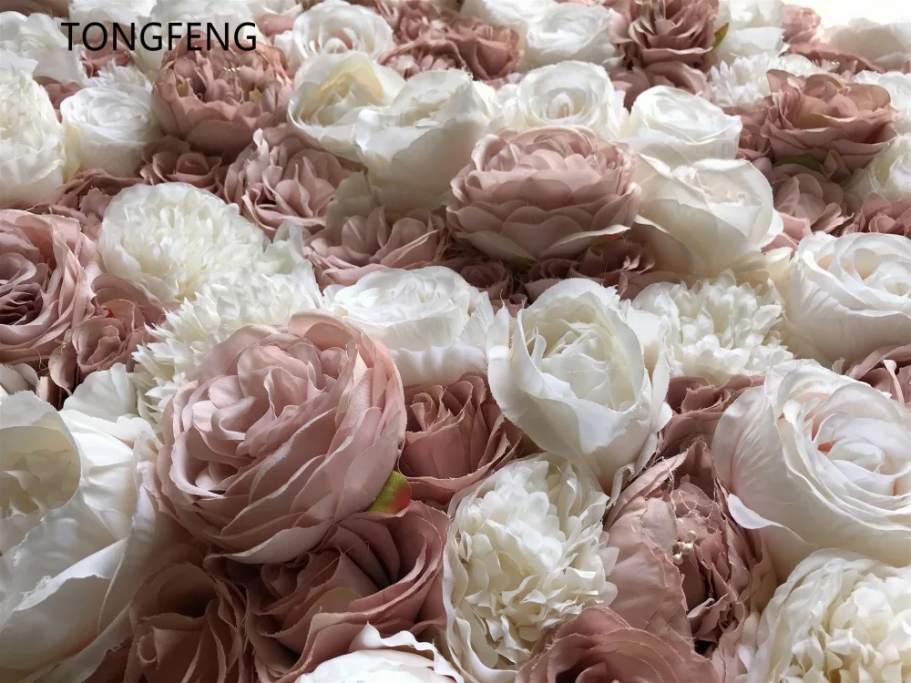 TONGFENG 10 шт./лот искусственный шелк Роза Пион 3D цветок стены свадебное оформление украшение цветок бегун украшение свадебной сцены