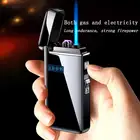 Ветрозащитная дуговая USB-зажигалка, газовая металлическая горелка, турбинная Зажигалка для кальяна, кухонная плазменная зажигалка, мужской гаджет для выживания