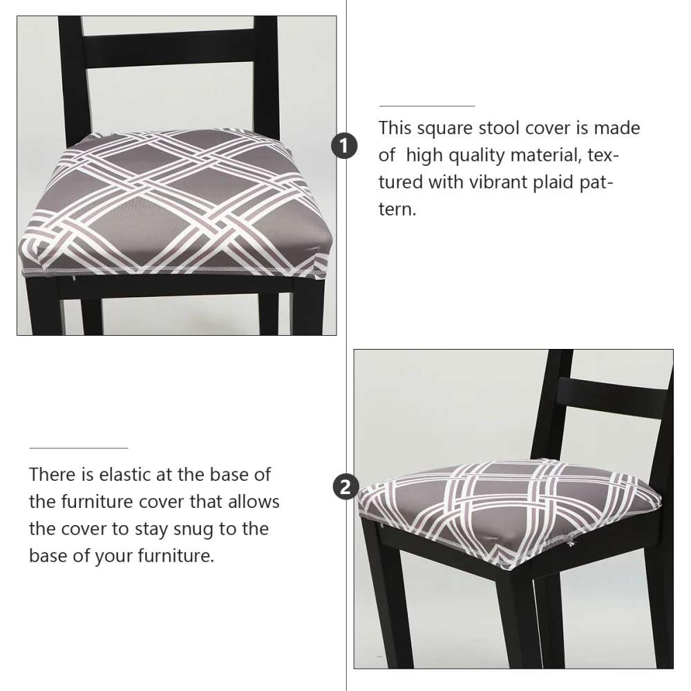 

Spandex Stretch Chair Seat Cushion Stool Covers Removable Elastic Seat Case