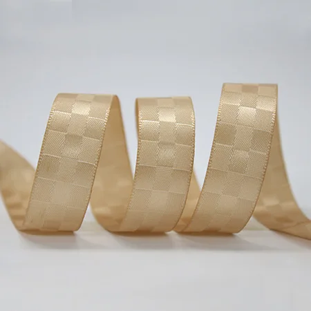 Бант из атласной ленты в синюю клетку для подарка цветов платьев шляп упаковки