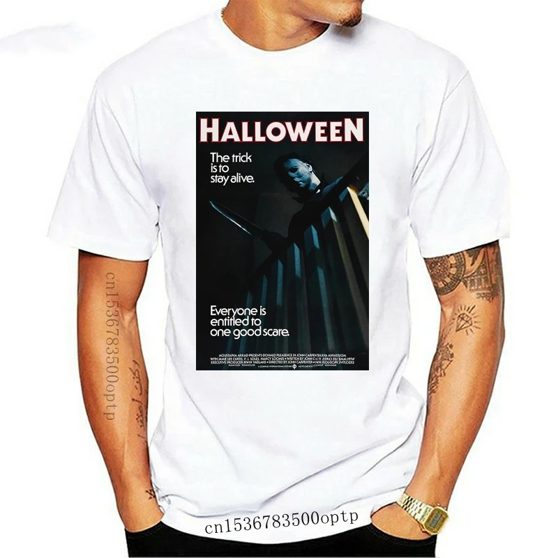 

New Authentic HALLOWEEN Movie One Good Scare Michael Myers T-Shirt SML 2345XL F337 Cartoon t shirt men Unisex 2021 Fashion