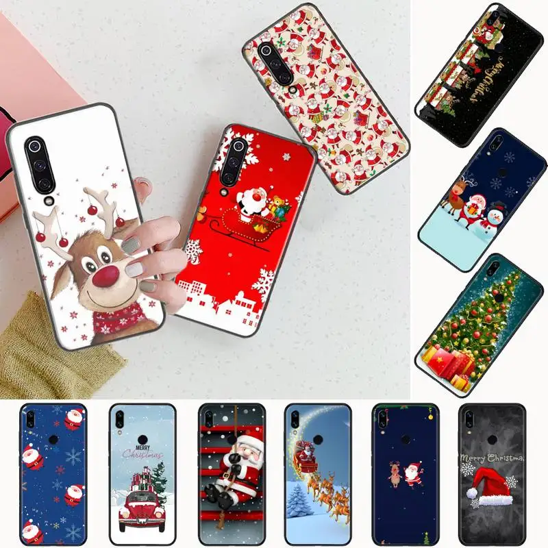 

Christmas Phone Case black For Xiaomi Redmi mi note 7 8t 9 9t 9s 8 10 10t 11 pro lite K20 max 3