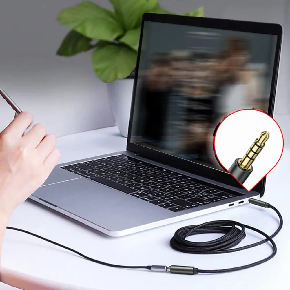 

Audio Cable 3.5mm AUX Aluminum Alloy Male to Male Auxiliary Cord for PC