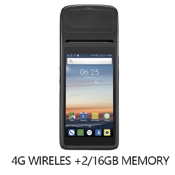 2GB 16GB ISSYZZONEPOS PDA чековый принтер PDA Android 6,0 POS термопринтер 58 мм ручной pos-терминал wifi Bluetooth 4G PDA для розничной торговли - Цвет: 2GB 16GB