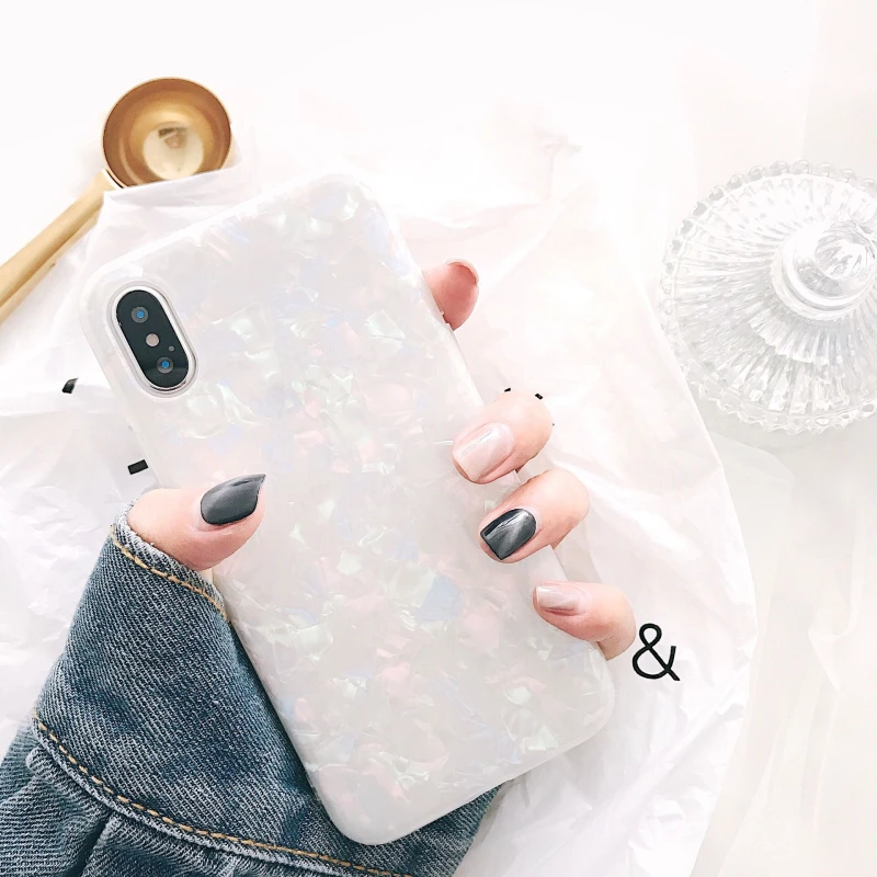 Чехол для iphone X XS MAX 10 XR 7 8 6 6s Plus 11 Pro Max Мягкий Силиконовый ТПУ чехол с ракушками