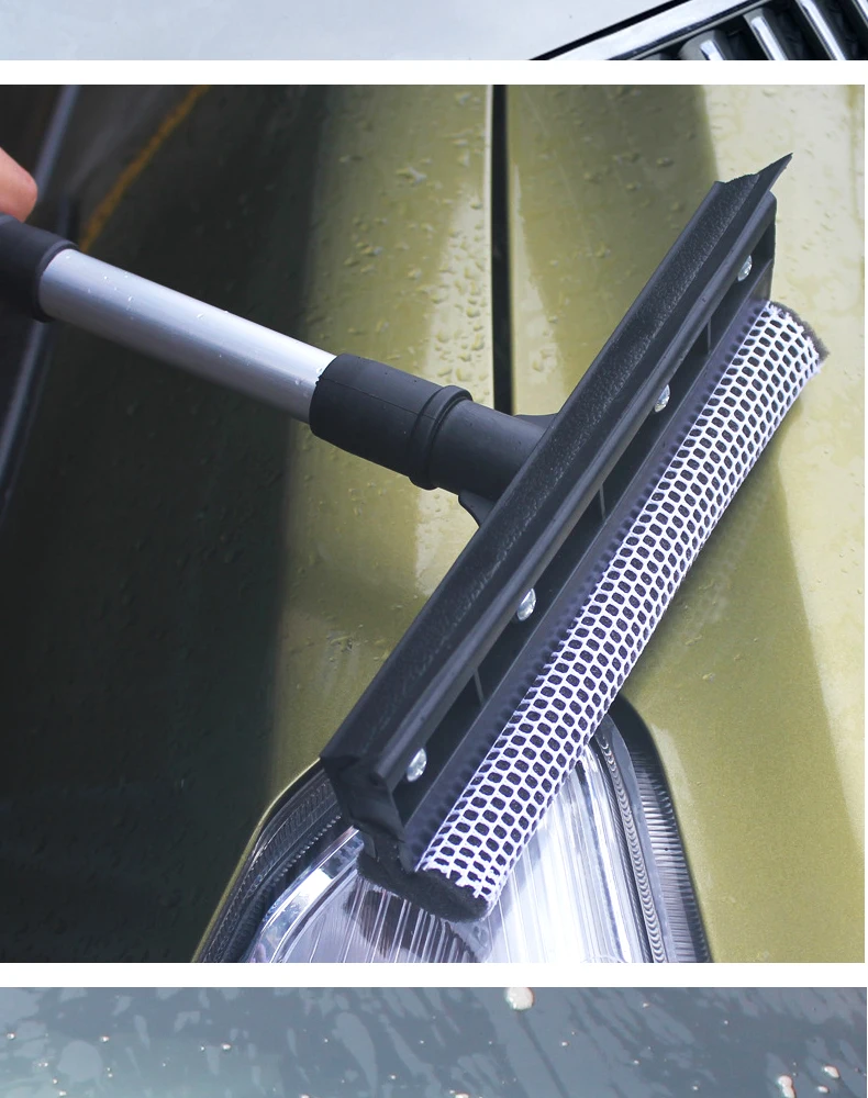 Оконная щетка для мытья автомобиля, скребок для мытья автомобиля, губка для мытья окон, телескопический полюс, автомобильные аксессуары, инструменты для чистки автомобиля Xammep