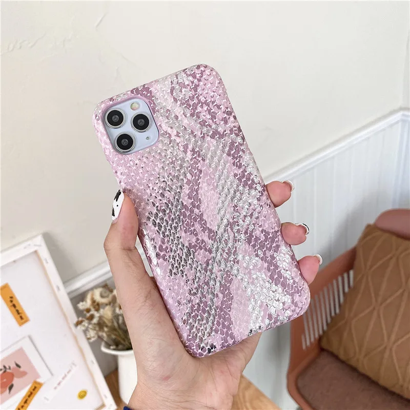 Роскошный чехол для телефона с текстурой под змеиную кожу iphone 11 Pro Max 7 8 plus X XR XS